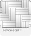 Stab-Optik 4-Fach-Zopf